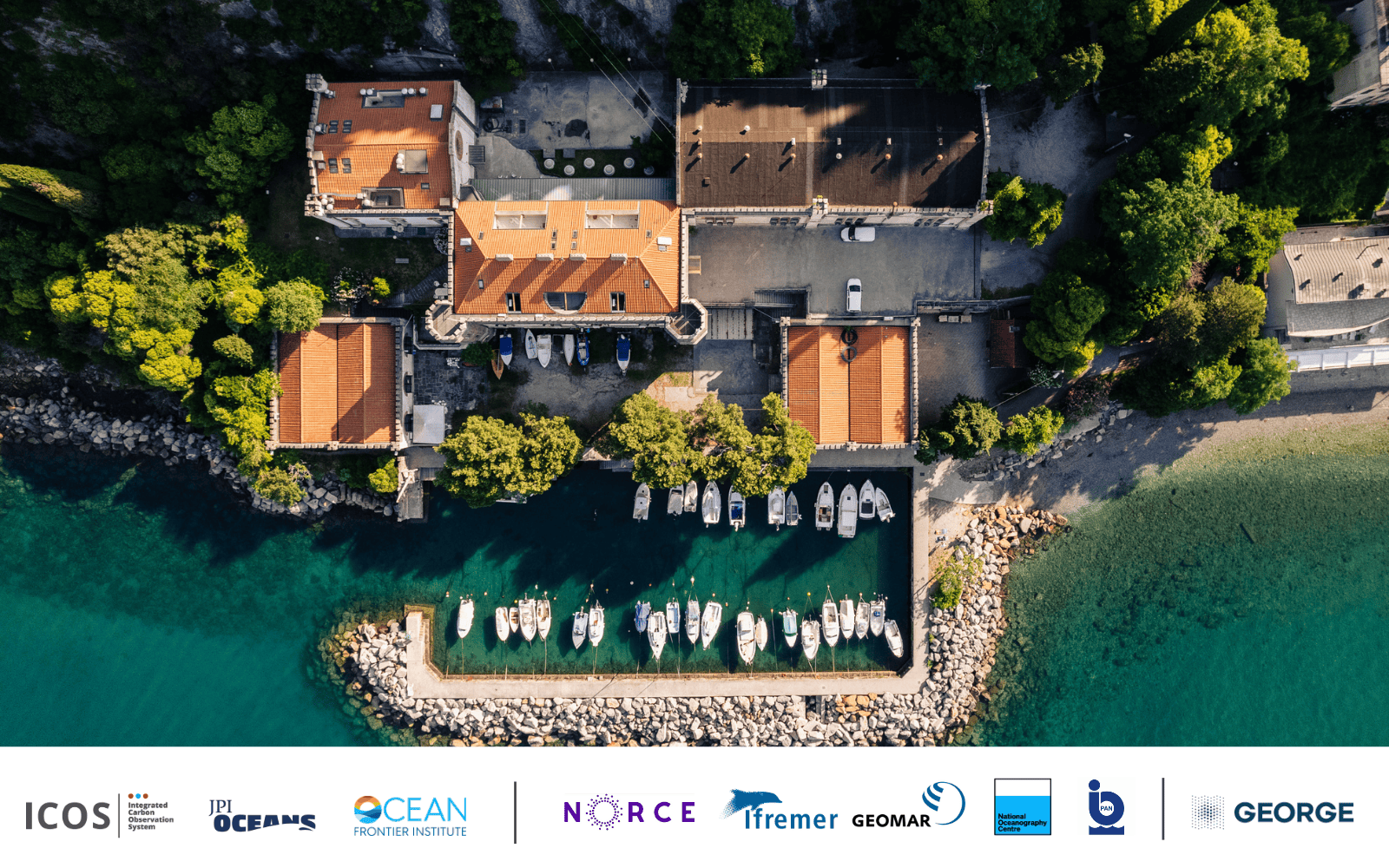 aerial view of a harbour in the mediterranean sea