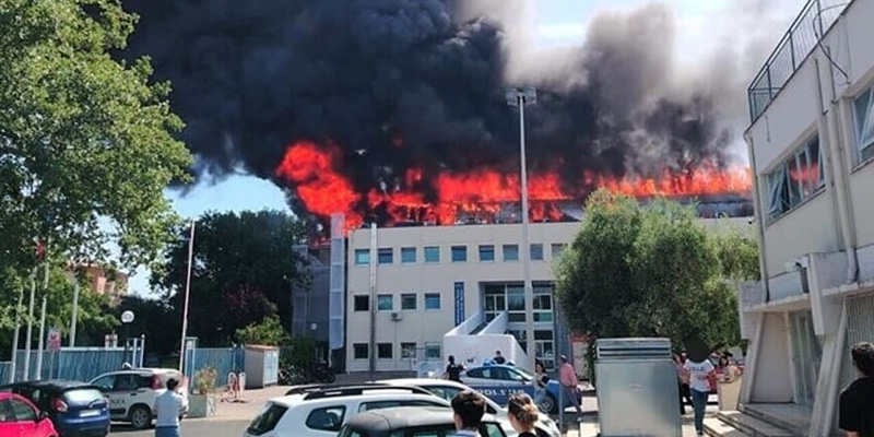 Fire at University of Tuscia