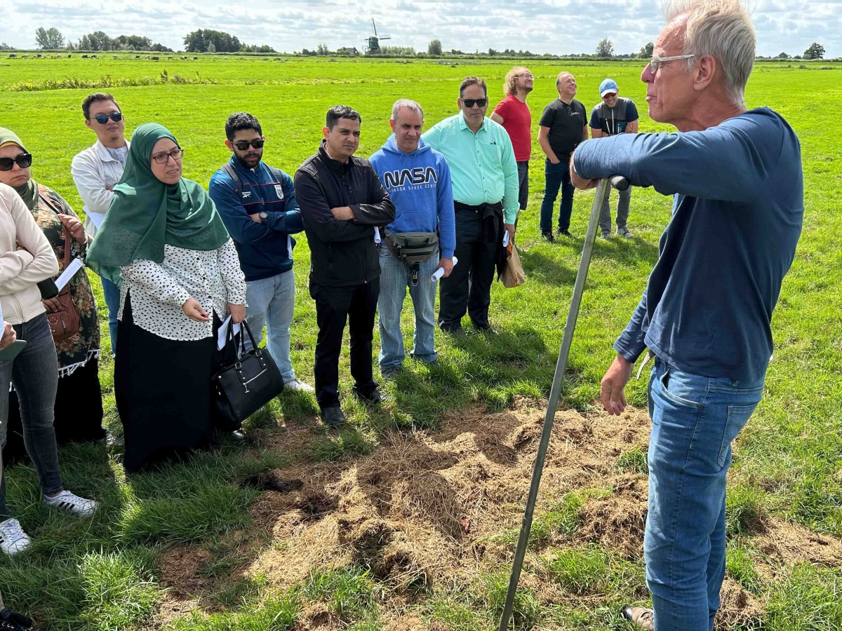 Summer School attendees during an excursion to Cabauw