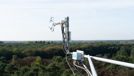 eddy covariance instruments on top of trees