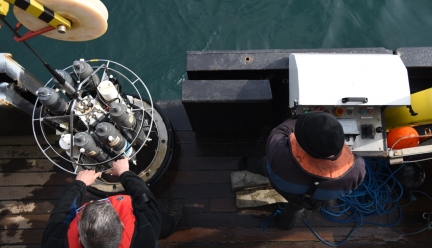 marine scientist on a research vessel 