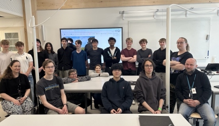 group picture of a class of upper secondary school students 